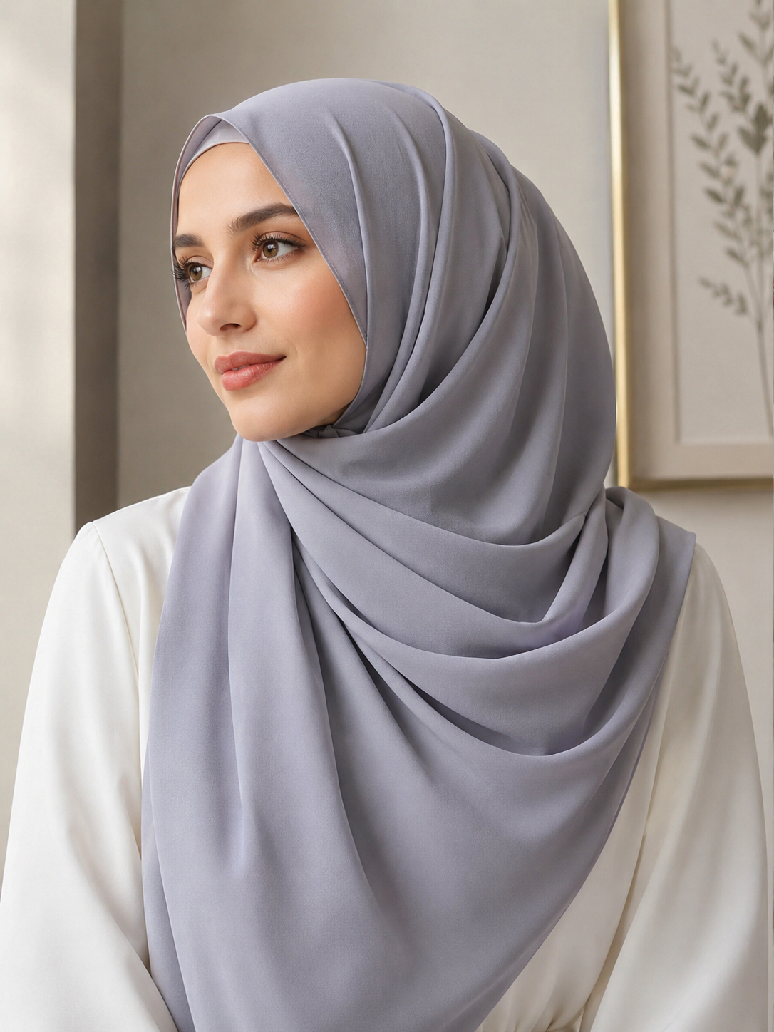 Plain Georgette - Silver