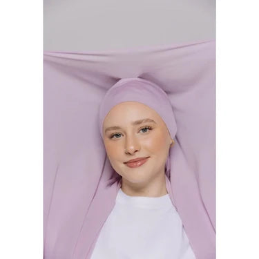 Instant Georgette Hijab with Inner Cap & Magnetic Closure - Orchid