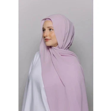 Instant Georgette Hijab with Inner Cap & Magnetic Closure - Orchid