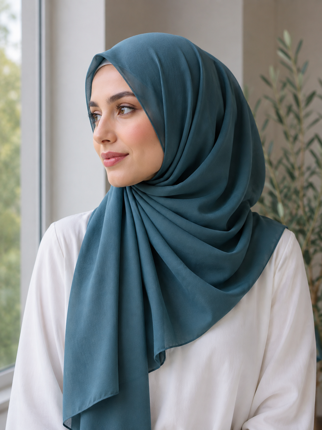 Plain Georgette - Kie Green